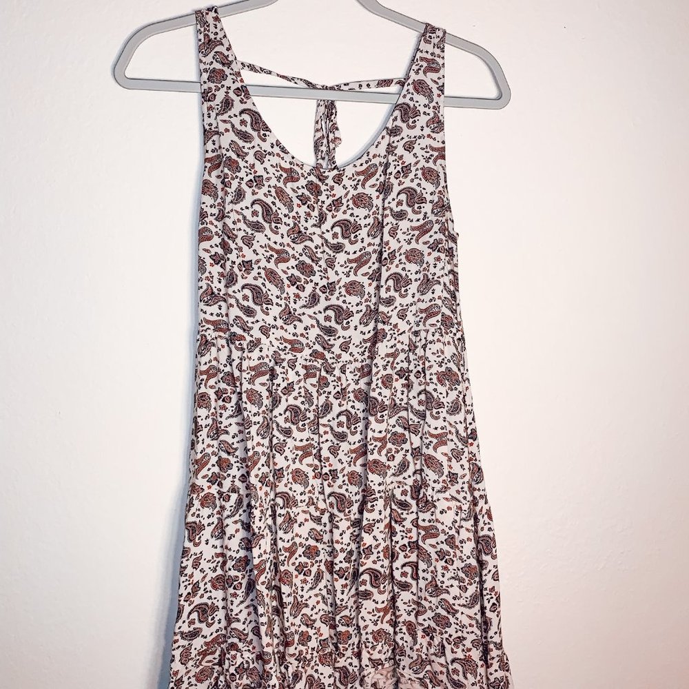 H&M Cream Paisley Dress, Sz 10
